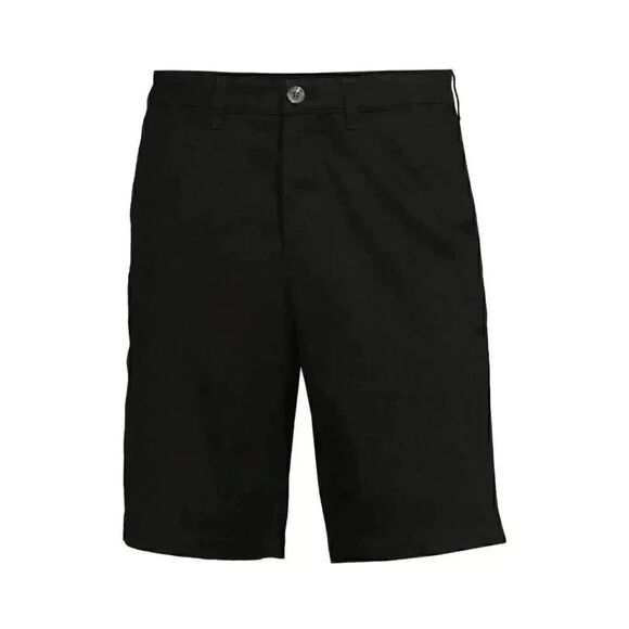 George Men's Black Soot Cotton/Spandex Flat Front Above the Knee Shorts NEW - Picture 1 of 11